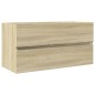 vidaXL Waschbeckenunterschrank Sonoma-Eiche 90x38,5x45cm Holzwerkstoff vidaXL Waschbeckenunterschrank Sonoma-Eiche 90x38,5x45cm Holzwerkstoff