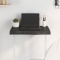 Tischplatte Dunkelgrau 60x50x6 cm Massivholz Eiche Behandelt Tischplatte Dunkelgrau 60x50x6 cm Massivholz Eiche Behandelt