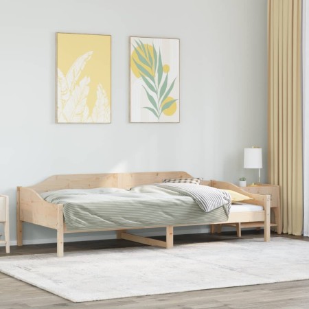 vidaXL Massivholzbett ohne Matratze 90x190 cm Kiefernholz