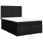 vidaXL Boxspringbett mit Matratze Schwarz 140x200 cm Stoff vidaXL Boxspringbett mit Matratze Schwarz 140x200 cm Stoff