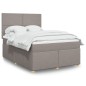 vidaXL Boxspringbett mit Matratze Taupe 140x200 cm Stoff vidaXL Boxspringbett mit Matratze Taupe 140x200 cm Stoff