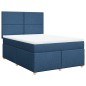 vidaXL Boxspringbett mit Matratze Blau 140x200 cm Stoff vidaXL Boxspringbett mit Matratze Blau 140x200 cm Stoff