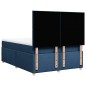 vidaXL Boxspringbett mit Matratze Blau 140x200 cm Stoff vidaXL Boxspringbett mit Matratze Blau 140x200 cm Stoff
