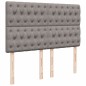 vidaXL Boxspringbett mit Matratze Taupe 140x200 cm Stoff vidaXL Boxspringbett mit Matratze Taupe 140x200 cm Stoff