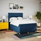 vidaXL Boxspringbett mit Matratze Blau 140x200 cm Stoff vidaXL Boxspringbett mit Matratze Blau 140x200 cm Stoff