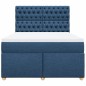vidaXL Boxspringbett mit Matratze Blau 140x200 cm Stoff vidaXL Boxspringbett mit Matratze Blau 140x200 cm Stoff