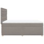 vidaXL Boxspringbett mit Matratze Taupe 140x200 cm Stoff vidaXL Boxspringbett mit Matratze Taupe 140x200 cm Stoff