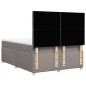vidaXL Boxspringbett mit Matratze Taupe 140x200 cm Stoff vidaXL Boxspringbett mit Matratze Taupe 140x200 cm Stoff