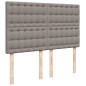 vidaXL Boxspringbett mit Matratze Taupe 140x200 cm Stoff vidaXL Boxspringbett mit Matratze Taupe 140x200 cm Stoff