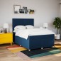 vidaXL Boxspringbett mit Matratze Blau 140x200 cm Stoff vidaXL Boxspringbett mit Matratze Blau 140x200 cm Stoff