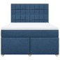 vidaXL Boxspringbett mit Matratze Blau 140x200 cm Stoff vidaXL Boxspringbett mit Matratze Blau 140x200 cm Stoff