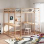 vidaXL Hochbett mit Schreibtisch & Leiter 200x200 cm Massivholz Kiefer vidaXL Hochbett mit Schreibtisch & Leiter 200x200 cm Massivholz Kiefer