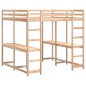 vidaXL Hochbett mit Schreibtisch & Leiter 200x200 cm Massivholz Kiefer vidaXL Hochbett mit Schreibtisch & Leiter 200x200 cm Massivholz Kiefer
