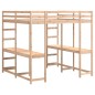 vidaXL Hochbett mit Schreibtisch & Leiter 200x200 cm Massivholz Kiefer vidaXL Hochbett mit Schreibtisch & Leiter 200x200 cm Massivholz Kiefer