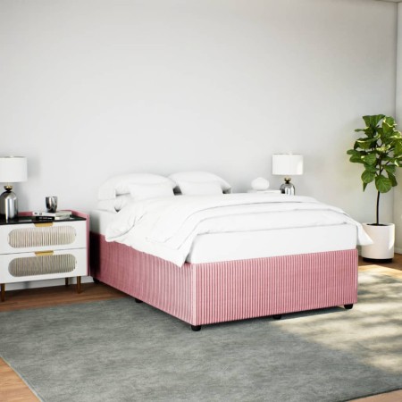 vidaXL Bettgestell Rosa 140x200 cm Samt