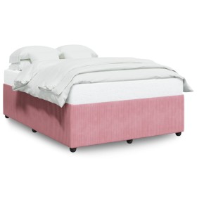 vidaXL Bettgestell Rosa 140x200 cm Samt