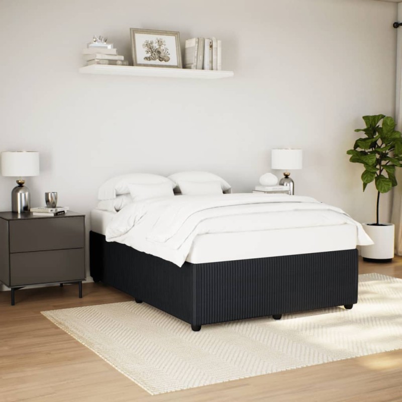 vidaXL Bettgestell Schwarz 140x190 cm Samt vidaXL Bettgestell Schwarz 140x190 cm Samt