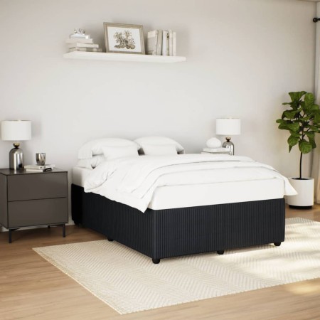 vidaXL Bettgestell Schwarz 140x190 cm Samt