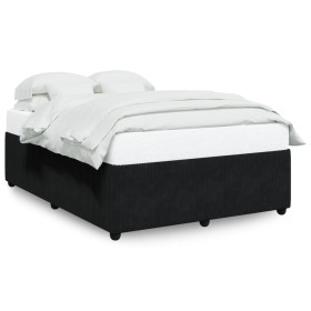 vidaXL Bettgestell Schwarz 140x190 cm Samt
