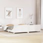 vidaXL Massivholzbett ohne Matratze Weiß 200x200 cm Kiefernholz vidaXL Massivholzbett ohne Matratze Weiß 200x200 cm Kiefernholz