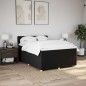 vidaXL Boxspringbett mit Matratze Schwarz 140x200 cm Stoff vidaXL Boxspringbett mit Matratze Schwarz 140x200 cm Stoff