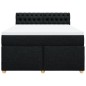 vidaXL Boxspringbett mit Matratze Schwarz 140x200 cm Stoff vidaXL Boxspringbett mit Matratze Schwarz 140x200 cm Stoff