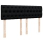 vidaXL Boxspringbett mit Matratze Schwarz 140x200 cm Stoff vidaXL Boxspringbett mit Matratze Schwarz 140x200 cm Stoff