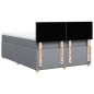 vidaXL Boxspringbett mit Matratze Hellgrau 160x200 cm Stoff vidaXL Boxspringbett mit Matratze Hellgrau 160x200 cm Stoff