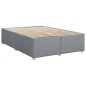 vidaXL Boxspringbett mit Matratze Hellgrau 160x200 cm Stoff vidaXL Boxspringbett mit Matratze Hellgrau 160x200 cm Stoff