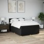 vidaXL Boxspringbett mit Matratze Schwarz 160x200 cm Stoff vidaXL Boxspringbett mit Matratze Schwarz 160x200 cm Stoff