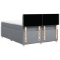 vidaXL Boxspringbett mit Matratze Hellgrau 160x200 cm Stoff vidaXL Boxspringbett mit Matratze Hellgrau 160x200 cm Stoff