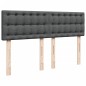 vidaXL Boxspringbett mit Matratze Dunkelgrau 160x200 cm Stoff vidaXL Boxspringbett mit Matratze Dunkelgrau 160x200 cm Stoff