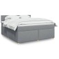 vidaXL Boxspringbett mit Matratze Hellgrau 180x200 cm Stoff vidaXL Boxspringbett mit Matratze Hellgrau 180x200 cm Stoff
