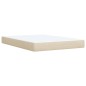 vidaXL Boxspringbett mit Matratze Creme 160x200 cm Stoff vidaXL Boxspringbett mit Matratze Creme 160x200 cm Stoff