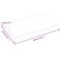 Tischplatte Dunkelgrau 60x40x4 cm Massivholz Eiche Behandelt Tischplatte Dunkelgrau 60x40x4 cm Massivholz Eiche Behandelt