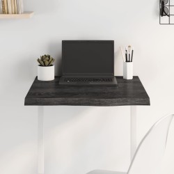 vidaXL Tischplatte Dunkelbraun 60x60x(2-4)cm Massivholz Eiche