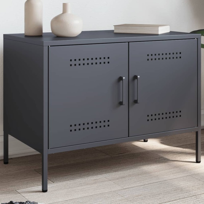 vidaXL TV-Schrank Anthrazit 68x39x50,5 cm Stahl vidaXL TV-Schrank Anthrazit 68x39x50,5 cm Stahl