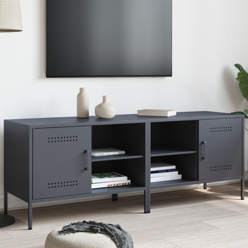 vidaXL TV-Schränke 2 Stk. Anthrazit 68x39x50,5 cm Stahl vidaXL TV-Schränke 2 Stk. Anthrazit 68x39x50,5 cm Stahl
