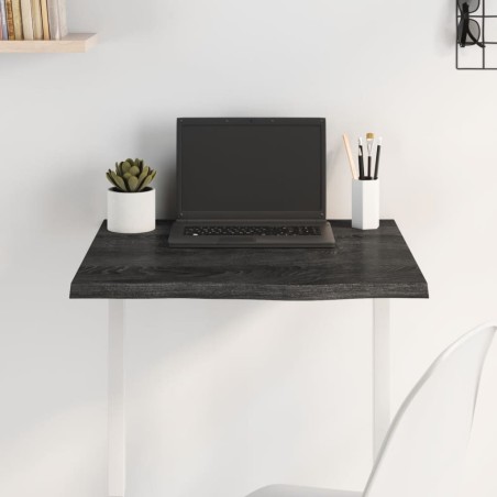 vidaXL Tischplatte Dunkelbraun 60x60x2 cm Massivholz Eiche Behandelt