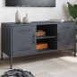 vidaXL TV-Schrank Anthrazit 100,5x39x50,5 cm Stahl vidaXL TV-Schrank Anthrazit 100,5x39x50,5 cm Stahl