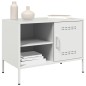vidaXL TV-Schränke 2 Stk. Weiß 68x39x50,5 cm Stahl vidaXL TV-Schränke 2 Stk. Weiß 68x39x50,5 cm Stahl