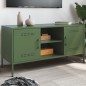 vidaXL TV-Schrank Olivgrün 100,5x39x50,5 cm Stahl vidaXL TV-Schrank Olivgrün 100,5x39x50,5 cm Stahl