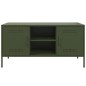 vidaXL TV-Schrank Olivgrün 100,5x39x50,5 cm Stahl vidaXL TV-Schrank Olivgrün 100,5x39x50,5 cm Stahl
