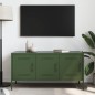 vidaXL TV-Schrank Olivgrün 100,5x39x50,5 cm Stahl vidaXL TV-Schrank Olivgrün 100,5x39x50,5 cm Stahl