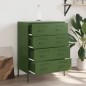 vidaXL Sideboard Olivgrün 68x39x89 cm Stahl vidaXL Sideboard Olivgrün 68x39x89 cm Stahl