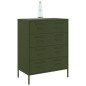 vidaXL Sideboard Olivgrün 68x39x89 cm Stahl vidaXL Sideboard Olivgrün 68x39x89 cm Stahl