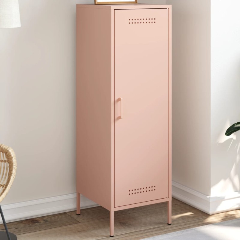 vidaXL Highboard Rosa 36x39x113 cm Stahl vidaXL Highboard Rosa 36x39x113 cm Stahl