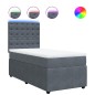 vidaXL Boxspringbett mit Matratze Dunkelgrau 100x200 cm Samt vidaXL Boxspringbett mit Matratze Dunkelgrau 100x200 cm Samt