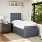 vidaXL Boxspringbett mit Matratze Dunkelgrau 100x200 cm Samt vidaXL Boxspringbett mit Matratze Dunkelgrau 100x200 cm Samt