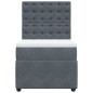 vidaXL Boxspringbett mit Matratze Dunkelgrau 100x200 cm Samt vidaXL Boxspringbett mit Matratze Dunkelgrau 100x200 cm Samt